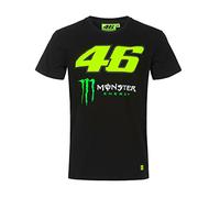 VR 46 Valentino Rossi Mens Monster T-Shirt, Black, L EU