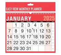VR Angel 2025 Wall Calendar Easy View Monthly Planner Month to View Calendar Spiral Bound Calendar for Home Business Office School (Easy View Monthly Planner)