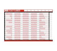 VR Angel 2025 Year planner Calendar Red and Black Wall Planner Calendar For Home & Office Business School - 60 gsm Paper