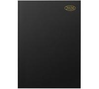 VR Angel 2026 A5 Diary Week to View - Sleek Jet Black Professional Planner with Gilt Edges and Ribbon Marker for a Premium, High-End Office Aesthetic