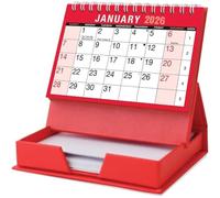 VR Angel 2026 Desktop Calendar and Memo Pad - Month to View Spiral Bound Desk Planner for Home Business Office School - 60 gsm Paper
