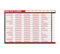 VR Angel 2026 Year Planner Wall Calendar Spiral Bound Calendar Red and Black for Home Business Office School - 60 gsm Paper (Year Planner)