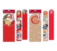 VR Angel 4 x Christmas Card Holder 2 x Cute & 2 x Traditional Design Santa Claus Festive Design Ideal For Xmas, Hanging Wall, Gift, Home & Office Decoration