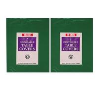 VR Angel 4 x Dark Green Disposable Paper Table Cloth Cover for Square or Rectangular Dining Table Birthday Party, Catering, Baby Shower, Wedding Decorations - 90 x 90cm