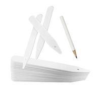 VR Angel 50 x White Plant Labels with Pencil Strong Durable, Recyclable, Plastic Plant Tags, Waterproof Garden Labels with Easy Write Surfaces Plant Pencil Ideal for General Gardening and Outdoor Use