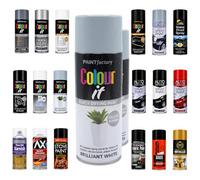 VR ANGLE 2 x Paintfactory Colour It Brilliant White Spray Paint 400ml Quick Drying Gloss Finish Aerosol Paint for Metal Wood Plastic Indoor Outdoor Use Multi Surface Decorative Paint