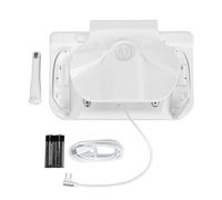VR Charging Station for Meta 3, Wireless Controller Charging Dock with 2 Rechargeable Batteries, Fast USB - C Charging Stand, RGB Light Indicator, Wall - Mountable VR Headset (White)