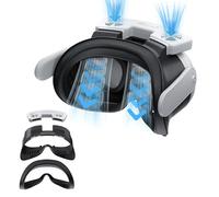 VR Double Cooling Fan Compatible for Meta Quest 3, Air Circulation Quick Removal Anti-fogging Fitness Facial Interface Bracket Face Cover Face Pad for Meta Quest 3 Only