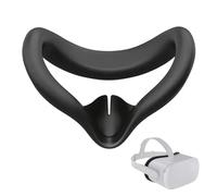 VR Face Pad Compatible with Meta Quest 2, Silicone Cover Anti-Sweat Anti-Light, Washable Comfortable Replacement Facial Cushion for Oculus Quest 2 Accessories, Glasses Friendly