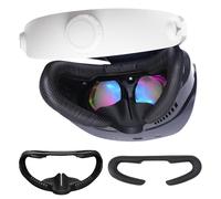 VR Face Pad for PlayStation VR2, PSVR2 Fitness Facial Interface Cushion Pad, PSVR2 Face Pad Replacement, Breathable Holes Leather Foam Cushion, Anti-fogging Sweat-Proof Cover Accessories Set