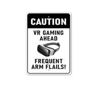 VR Gaming Sign, VR Kid Room Gift, Sign For Virtual Reality｜Vintage Wall Decor Aluminium Sign 8x12 Inch