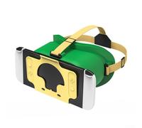 VR Glasses, 3D VR Glasses, Virtual Reality Glasses with Adjustable HD Lenses and Comfortable Head Strap, For NS VR Glasses, For Nintendo Switch Gameplay(green)
