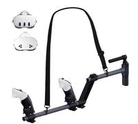 VR Gun Stock for Meta Quest 3S, Compatible with VR Meta Quest 3 Controller Grips, VR Shooting Game Accessories Quest 3S Magnetic Rifle with Shoulder Straps, Enhance Real Feeling (Black)
