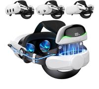 VR Head Strap with 10000mAh Battery for Meta Quest 3/Quest 3S/Quest 2,Comfortable Elite Strap with 45° Flip-Up Design, Adjustable VR Headset Accessories with Magnetic Detachable Battery Pack
