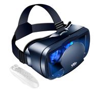 VR Headset,3D VR Glasses Virtual Reality Goggles Anti-Blue Light for iPhone & Android Compatible 5.0-7.0 inch,3D Headset Helmets with Controller,for Movies & Games(Black)