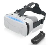 VR Headset for 4.7''-7.0" Screen Mobile Phones, Immersive Phone VR Headset With Controller, Anti-Blue Light HD Lenses, VR Immersive 3D Viewer, 110 Degree Field View, Smartphone VR Accessory(Whtie)