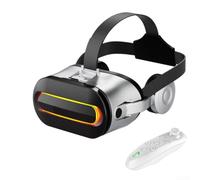 VR Headset for iPhone and for android - Immersive 3D Glasses with HD Lenses Wide FOV for Games Movies - Adjustable Strap Black(White)