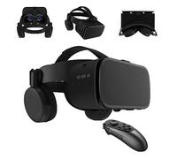 VR Headset for Phone Virtual Reality headsets with Remote Control, Mobile VR 3D Video Glasses Goggles for Movies & Play Games, Compatible for iPhone Android Phones (Black)