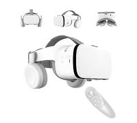 VR Headset for Phone Virtual Reality headsets with Remote Control, Mobile VR 3D Video Glasses Goggles for Movies & Play Games, Compatible for iPhone Android Phones (White)