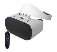 VR Headset for Phone with Controller, 3D VR Glasses Supports 4.7-7.0 Inch Screens, Virtual Reality Glasses, Adjustable Pupil Distance & Eye Protection, for Watch Movies & Video Games,Y1 Black Handle