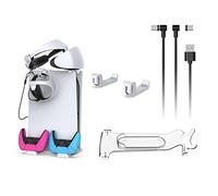 VR Headset Holder for PSVR2, for PS5 Host Top Storage Bracket, Headset Hangers & Type-C Charging Cable Set