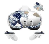 VR Headset Spider Helmet Skin and Accessories Stickers Kit Compatible with Quest 3 Skin Vinyl Protective Cover Decal Compatible with Oculus Quest 3 (Wave)