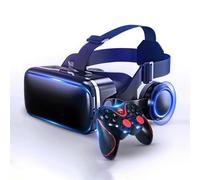 VR Headset with Controller, 3D Gaming Glasses Goggles, Virtual Reality Headsets for Movies Video for 14 13 12 11 Pro Max, VR Headset for Android S23 S22 S21 S20 Phone 4.5-6.3in
