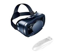VR Headset with Controller for Cell Phone, 3D Virtual Reality Glasses for Immersive Movie and AR Game Viewing, Adjustable Fit, Compatible with 5 to 7 in Phones, 4.7 x 1.7 x 1.3 in, 12 x 4.4 x 3.3 cm