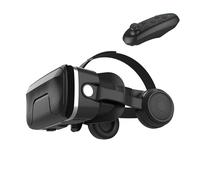 VR Headset with Controller & Headphones for Kids & Adults, Universal VR Glasses for iOS & Android Smartphones, 110° FOV, Compatible with 4.7-6 Inch Screens for 3D Games & Movies,Black