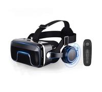 VR Headset with Controller, VR Glasses, Virtual Reality Headsets 110° FOV, Anti-Blue Light Lenses, 3D Virtual Reality Viewer for Watch Movies & Video Games, Support 4.7-6” Smartphone,Black