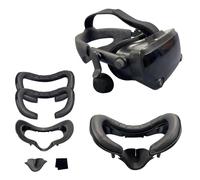 VR Mount Kit for Valve Index Magnetic Widening PU Leather Mask Stand, Light-Blocking Nose Pad Lens Cover, Cleaning Cloth & VR Controller Brackets (Three-piece set)