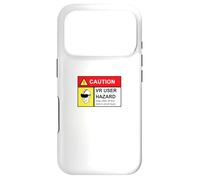 VR Player Gamer Hazard Warning Virtual Reality (art on back) Case for iPhone 17 Pro