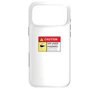 VR Player Gamer Hazard Warning Virtual Reality (art on back) Case for iPhone 17 Pro Max