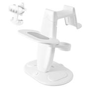 VR Stand Compatible with Meta Quest, VR Headset Holder Gaming Headsets Organizer Vertical Charging Dock VR Accessories Storage Rack for Meta Quest 3S Quest 3 Quest 2 (White)