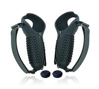 VR Touch Controller Grip Cover Compatible for PICO4, Handle Silicone Protective Sleeve with Adjustable Wrist Knuckle Strap and Rocker Cap