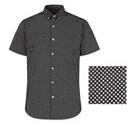 VR2 Denim Fitzgerald Men’s Short Sleeve Button Fastening Shirt, Soft Comfortable Fabric, Plus Size Button Down Shirt - UK Size - XXL to 8XL