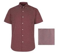 VR2 Denim Fitzgerald Men’s Short Sleeve Button Fastening Shirt, Soft Comfortable Fabric, Plus Size Button Down Shirt - UK Size - XXL to 8XL
