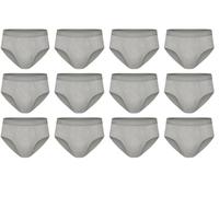 VR2 Denim Men’s Cotton Underwear 12 Pack - Elastic Waistband, Soft Durable Fabric, Full Cut Leg, Grey Colour, UK Size - S