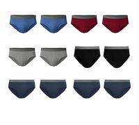 VR2 Denim Men’s Cotton Underwear 12 Pack - Elastic Waistband, Soft Durable Fabric, Full Cut Leg, Sky/Black Colour, UK Size - L