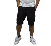 VR2 Denim Men's Cargo Shorts Regular Fit Multiple-Pocket Light Weight Workwear Summer Shorts for Men, Black Colour, Size- Small