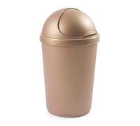 VR7 25L GOLD Kitchen Bullet Bin, Rubbish Bin with Large Opening Flap, Plastic Bin, Ideal Dustbin for Home, Bedroom, and Office Use, Plastic Kitchen Bin, Waste paper Bin, Indoor Trash Basket