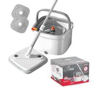 VR7 360° Spin Mop and Bucket Set - Microfiber Floor Mop with Foot Pedal Wringer, Adjustable Handle, 2 Washable Pads - Ideal for Hardwood, Tile, and Laminate Floors