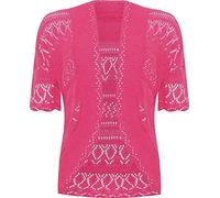 VR7 Bolero Cardigans for Women's Shrugs Light Weight Ladies Short Sleeves Knitted Shrug Crochet Lace Cardigan Cotton Summer Kimono Jackets UK Casual Cropped Bolero for Evening Dress Cerise
