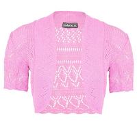 VR7 New Kids Girls Bolero Knitted Cardigan Shrugs Top Age: 2 3 4 5 6 7 8 9 10 11 12 13 Years (9-10 Years Old, Baby Pink)