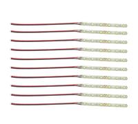 Vrabocry 10 PCS 100mm 12V 2835 SMD LED White/Warm White/Red/Blue/Green 15CM Prewired Flexible Cuttable Each Color 2 PCS Waterproof Strip LED Light