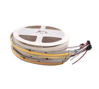 Vrabocry 16.4FT WS2811 COB LED Strip Running Water 5M/Roll COB Light Horse Race Flowing Lamp 360Leds/m with Backflow Nature Warm White DC24V (White)