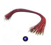 Vrabocry 20pcs 0805 UV SMD Micro 20mA LED Diodes Brazed Mini LED Light Diode with 30cm Long Microphone Flash Lines for DIY Model Making Decoration