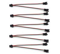 Vrabocry 5 Piece 15cm 3pin SM Splitter JST Plug 1 to 2 Male and Female for WS2812B WS2811 SK6812 LED Strip Lights