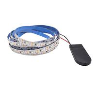 Vrabocry Button Battery Powered LED Strip Light 2835 SMD 2M DC5V 60LEDs/m Red Non Waterproof IP21 Flex led Tape Lights Home Decoration