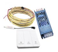 Vrabocry COB Running Water Flowing Chasing 5M LED Strip Lights WS2811 24V Horse Race Sequential LED Ribbon with 3Key RF Controler+24V 100W Power (Natural White 4000K)